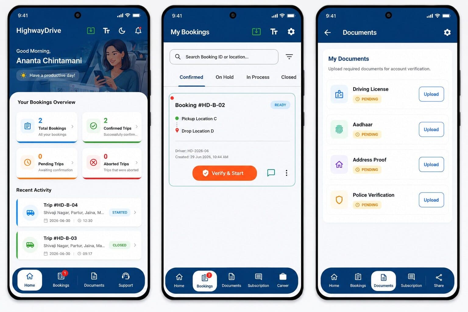 Highway Drive User App